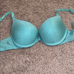 Sparkly teal bra